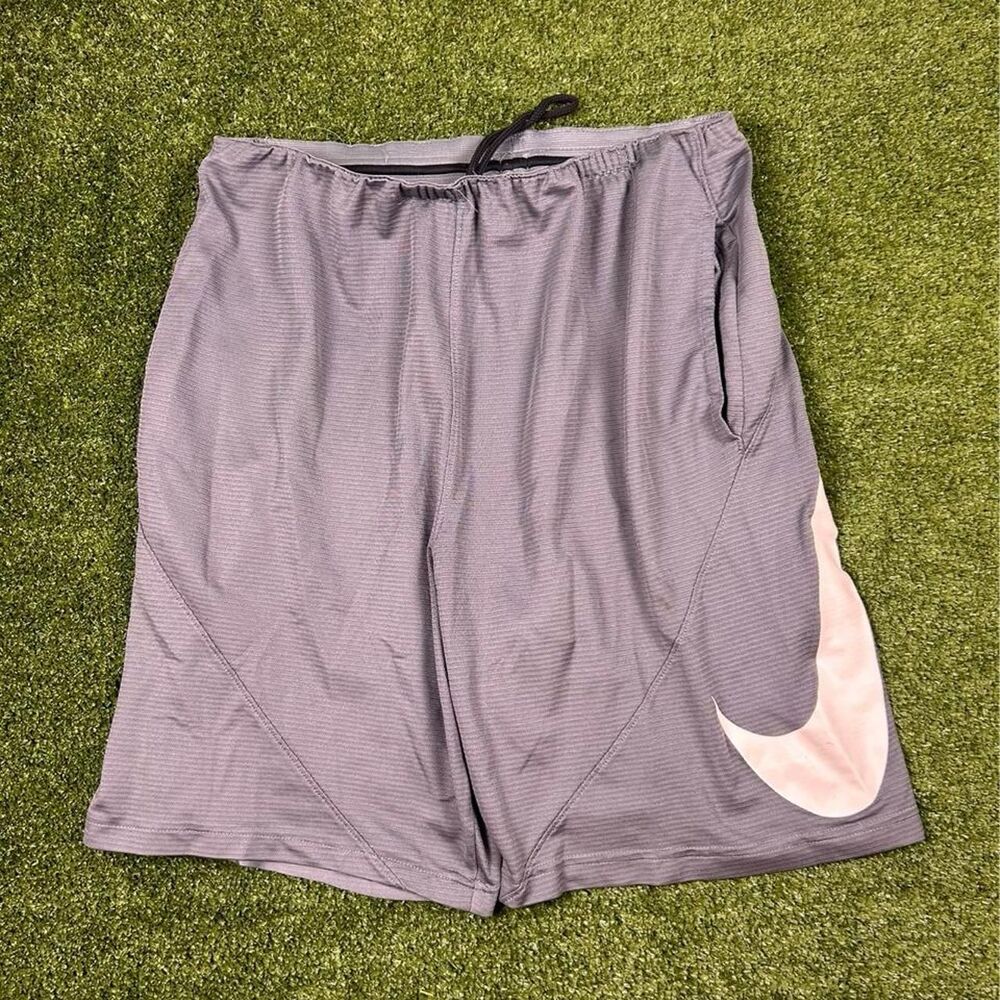 Nike Men's Grey and Blue Shorts